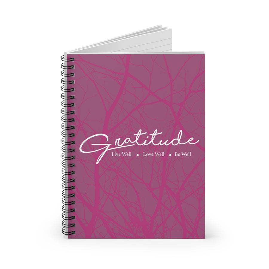 Gratitude Spiral Notebook - Ruled Line - Wine