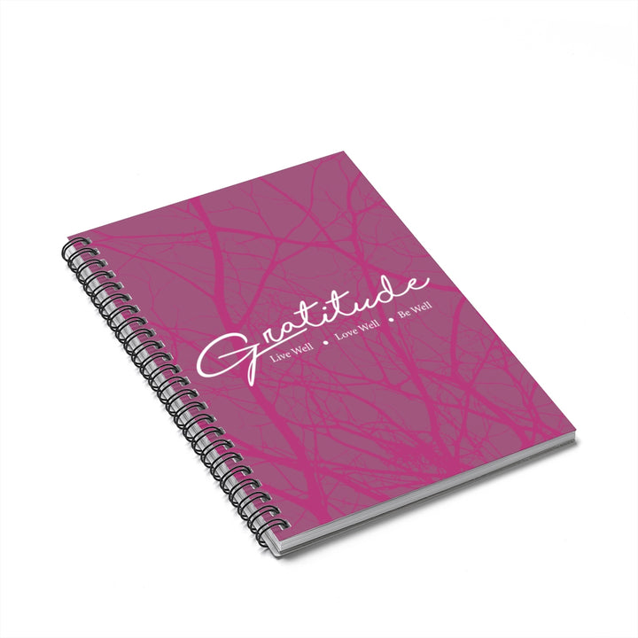 Gratitude Spiral Notebook - Ruled Line - Burgundy freeshipping - True Sentiments